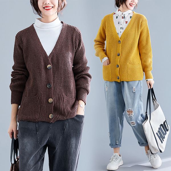2020 new korean outerwear women cardigan v-neck sweater spring jacket knitted cardigan single breasted casua coat ok159, White
2020 new korean outerwear women cardigan v-neck sweater spring jacket knitted cardigan single breasted casua coat ok159, White