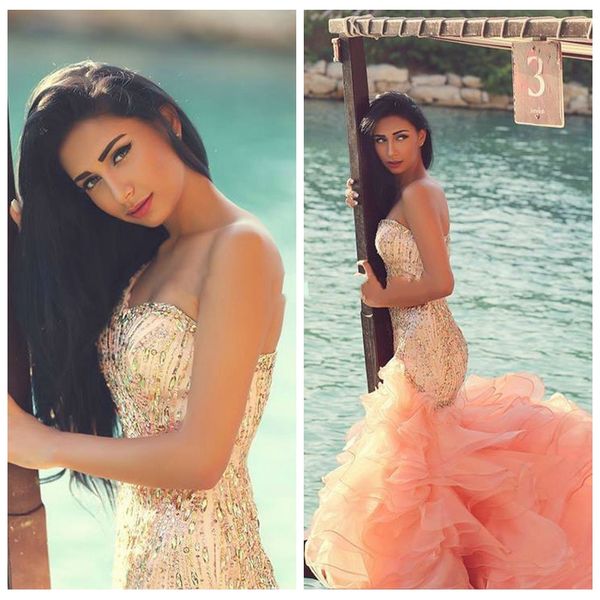 2019 sweetheart slim mermaid prom dresses bling bling crystal beaded tiered long special occasion party gowns formal vestidos de soiree, Black
2019 sweetheart slim mermaid prom dresses bling bling crystal beaded tiered long special occasion party gowns formal vestidos de soiree, Black