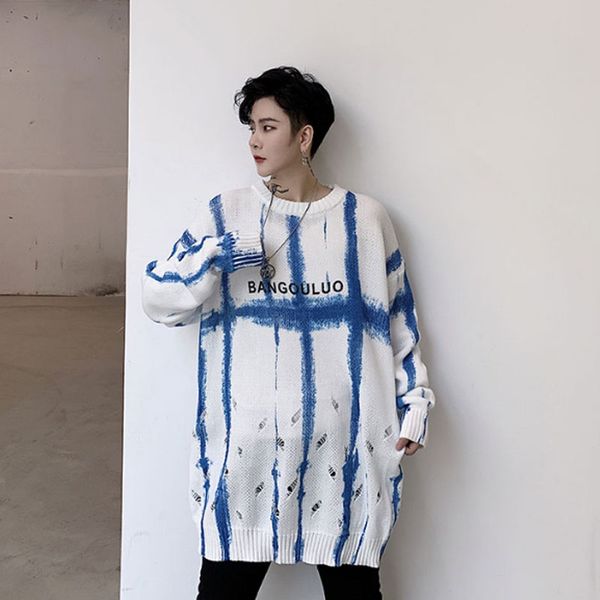 men autumn winter pattern loose casual long sleeve hole pullover sweater male women streetwear hip hop bottom knitted sweater, White;black
men autumn winter pattern loose casual long sleeve hole pullover sweater male women streetwear hip hop bottom knitted sweater, White;black