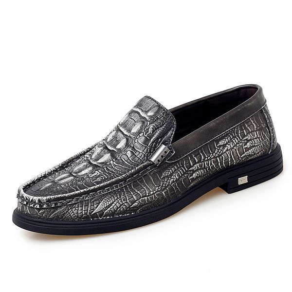 men loafers shoes genuine leather casual sneakers male crocodile grain fashion carved boat footwear soft dress party shoes, Black
men loafers shoes genuine leather casual sneakers male crocodile grain fashion carved boat footwear soft dress party shoes, Black