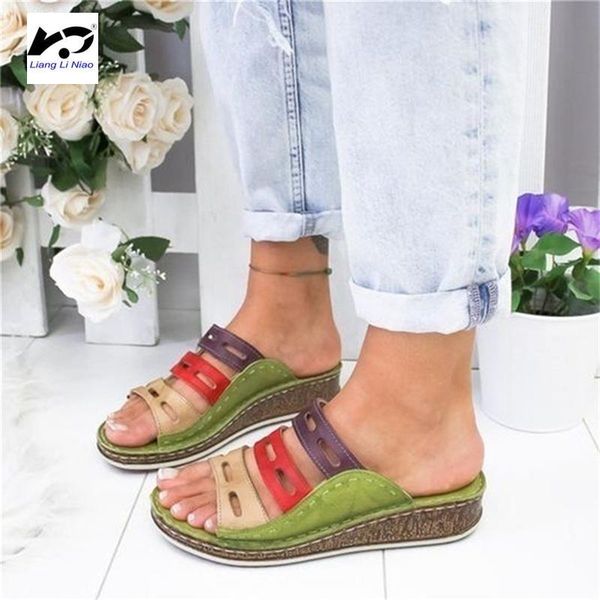 women's beach slippers 2020 summer women lady retro stitching colorcasual low beach open peep toe sandals 3 colors shoes slides, Black
women's beach slippers 2020 summer women lady retro stitching colorcasual low beach open peep toe sandals 3 colors shoes slides, Black