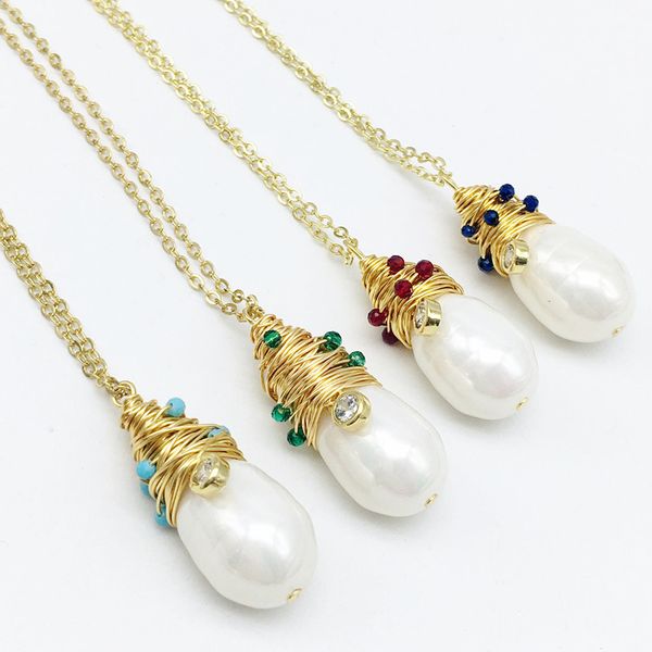 shell pearl pendant necklace,natural pearl necklace,wire wrapped nature mother of shell drop pendant necklace for women, Silver
shell pearl pendant necklace,natural pearl necklace,wire wrapped nature mother of shell drop pendant necklace for women, Silver