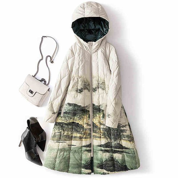 winter double face wear thick warm natural down coats female landscape printing parkas hooded long warm down coat f761, Black
winter double face wear thick warm natural down coats female landscape printing parkas hooded long warm down coat f761, Black