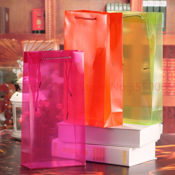 handle colorful clear pp bags wine packing 33x10x9cm red green cherry juice olive oil champange bottle carrier gift 200pcs
handle colorful clear pp bags wine packing 33x10x9cm red green cherry juice olive oil champange bottle carrier gift 200pcs