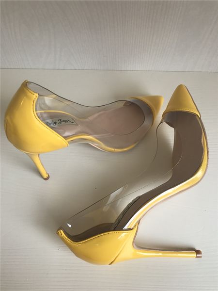 real p genuine leather yellow patent leather pvc point toe lady high heel shoes pump size 33-43 ladies heels 10cm, Black
real p genuine leather yellow patent leather pvc point toe lady high heel shoes pump size 33-43 ladies heels 10cm, Black
