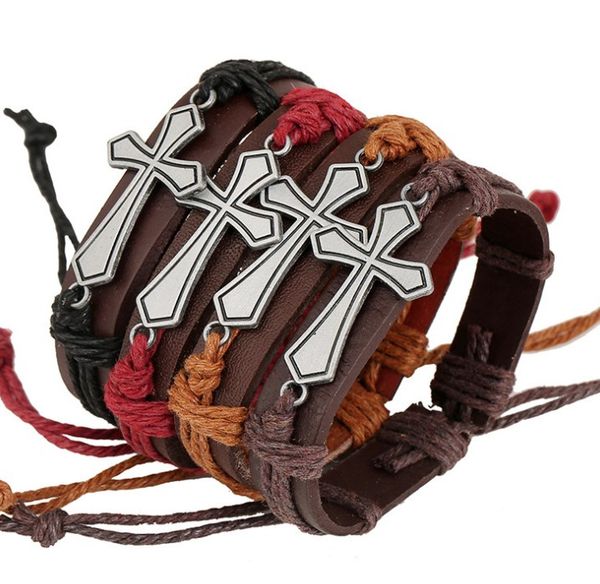 2019 sell alloy cross leather bracelet christian cross bracelets bangles with hand handmade women men jewelry holiday gift ing, Golden;silver
2019 sell alloy cross leather bracelet christian cross bracelets bangles with hand handmade women men jewelry holiday gift ing, Golden;silver