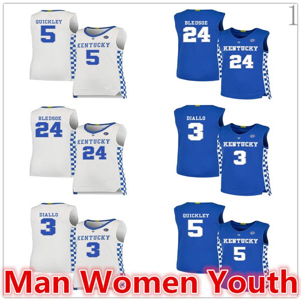 custom made ncaa kentucky wildcats basketball jerseys eric bledsoe 24 immanuel quickley 5 hamidou diallo 3 jersey any name number size s-5xl, Black
custom made ncaa kentucky wildcats basketball jerseys eric bledsoe 24 immanuel quickley 5 hamidou diallo 3 jersey any name number size s-5xl, Black