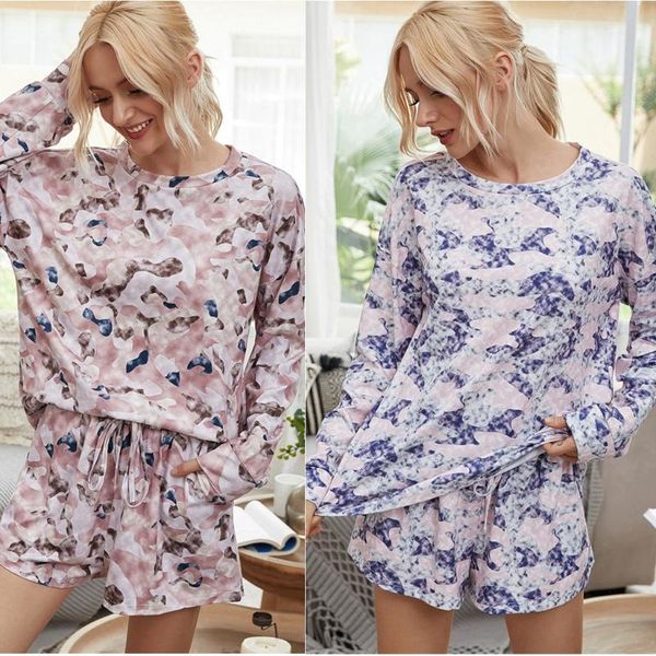 2рс женщины pajama наборы tie-краситель толстовка комплект с длинным рукавом пуловер drawstring свободные шорты эластичный пояс пижамы для ж, Blue;gray
2рс женщины pajama наборы tie-краситель толстовка комплект с длинным рукавом пуловер drawstring свободные шорты эластичный пояс пижамы для ж, Blue;gray