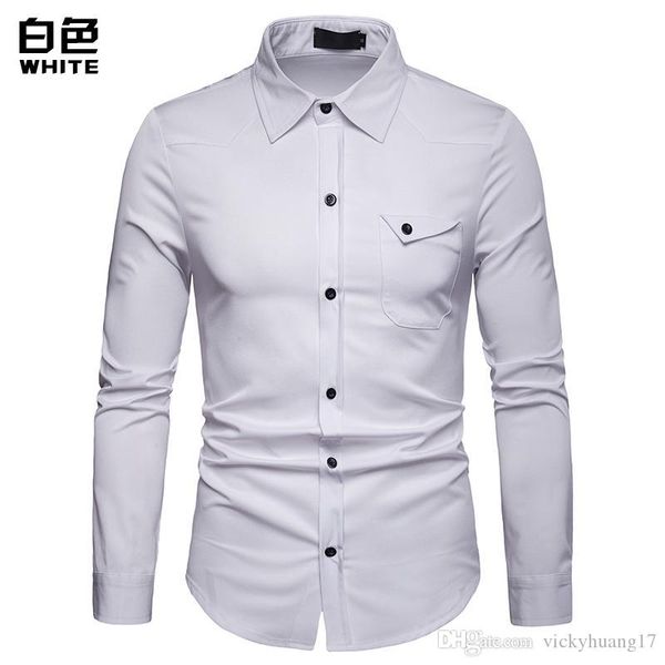 2019 новая мужская рубашка повседневная деловая рубашка мода равнина белье квадратный воротник карман украшения с длинным рукавом, White;black
2019 новая мужская рубашка повседневная деловая рубашка мода равнина белье квадратный воротник карман украшения с длинным рукавом, White;black