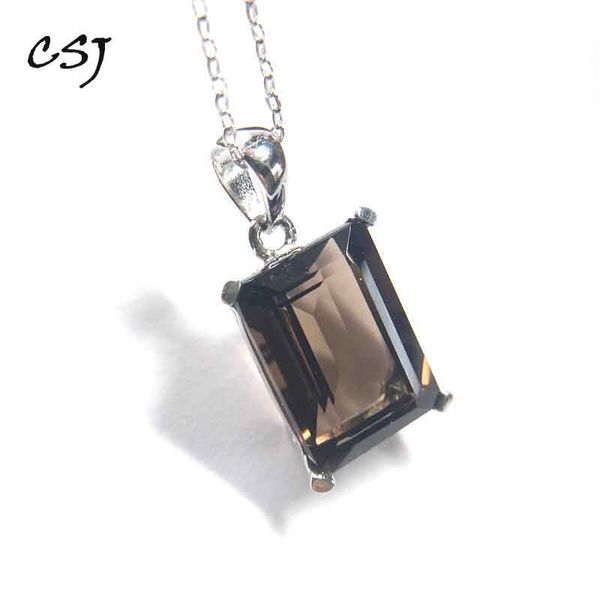 csj fine jewelry beautiful natural smoky quartz sterling silver 925 pendants pendulum crystal for women collier party gift box
csj fine jewelry beautiful natural smoky quartz sterling silver 925 pendants pendulum crystal for women collier party gift box