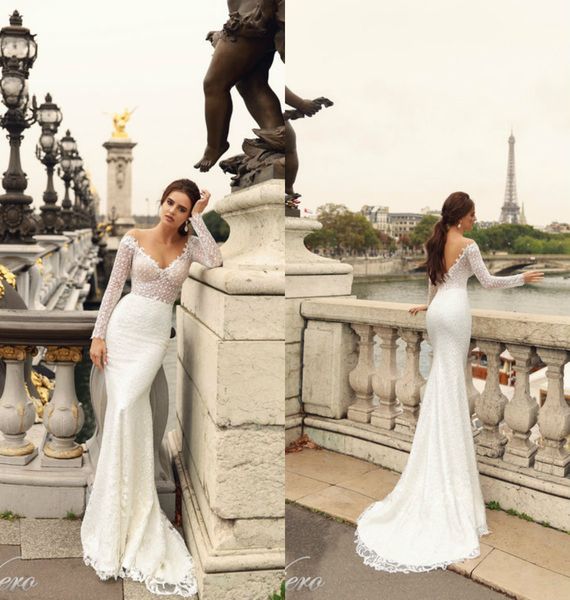 berta 2019 long sleeve wedding dresses off the shoulder sweep train mermaid wedding dress backless beach boho garden bridal gowns lace, White
berta 2019 long sleeve wedding dresses off the shoulder sweep train mermaid wedding dress backless beach boho garden bridal gowns lace, White