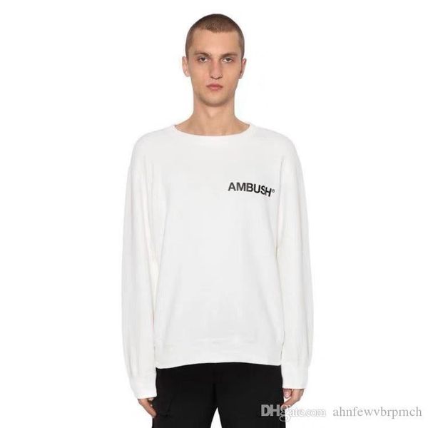 2019 autumn new ambush chest letter base round neck capless cotton men's and women's sweater s-xl, Black
2019 autumn new ambush chest letter base round neck capless cotton men's and women's sweater s-xl, Black