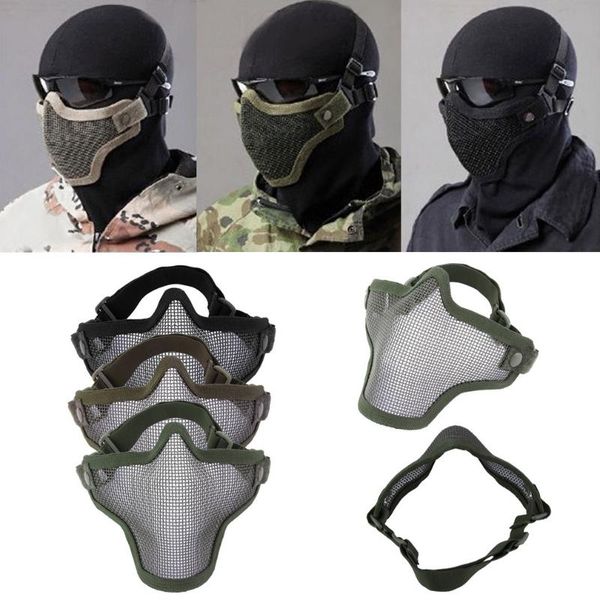 2019 half lower face coverage helmets metal steel net mesh tactical protective mask for war game paintball hunting
2019 half lower face coverage helmets metal steel net mesh tactical protective mask for war game paintball hunting