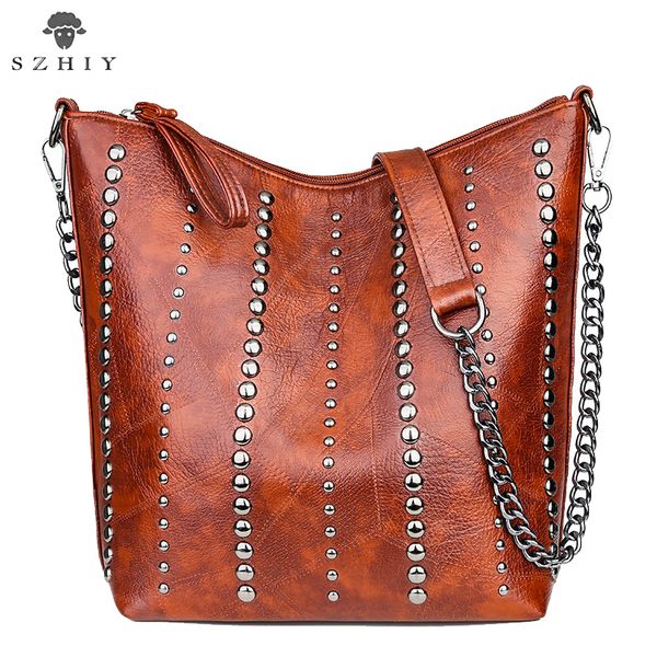 vintage women shoulder bag pu rivet bag designers luxury crossbody chain 2019 fashion brand szhiy large capacity punk
vintage women shoulder bag pu rivet bag designers luxury crossbody chain 2019 fashion brand szhiy large capacity punk