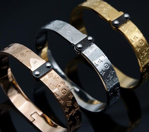 new l brand designer bracelet for women ladies titanium steel fashion bracelet with 3 colors luxury jewelry ing, Black
new l brand designer bracelet for women ladies titanium steel fashion bracelet with 3 colors luxury jewelry ing, Black
