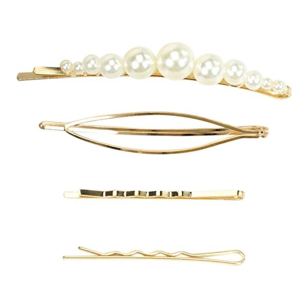 4pcs hair clips decorative fashion simple hair pins accessories barrettes for ladies girls, Golden;silver
4pcs hair clips decorative fashion simple hair pins accessories barrettes for ladies girls, Golden;silver