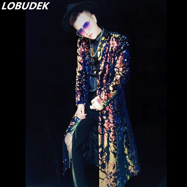 men's singer bar concert luxurious high-end costume colorful sequins long coat fashion slim cloak nightclub ds costume overcoat, Tan;black
men's singer bar concert luxurious high-end costume colorful sequins long coat fashion slim cloak nightclub ds costume overcoat, Tan;black