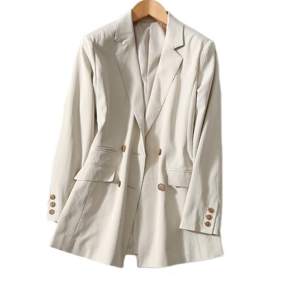 women coat spring new dark stripes lapel double-breasted loose blazer jacket women, White;black
women coat spring new dark stripes lapel double-breasted loose blazer jacket women, White;black