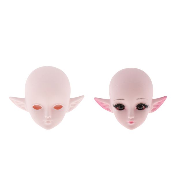 2 pieces doll head face mold 1/3 bjd body parts diy cosplay makeup - the head cover can be unscrewed, can change eyes, facial makeup
2 pieces doll head face mold 1/3 bjd body parts diy cosplay makeup - the head cover can be unscrewed, can change eyes, facial makeup