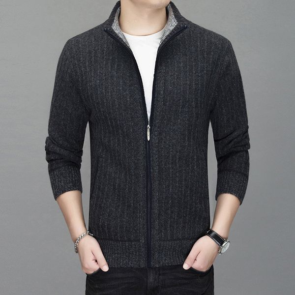 solid color mens designer sweaters casual zipper mens cardigan sweaters fashion stand collar long sleeve males apparel, White;black
solid color mens designer sweaters casual zipper mens cardigan sweaters fashion stand collar long sleeve males apparel, White;black