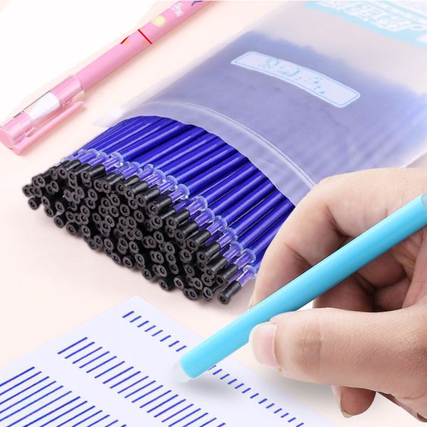 100pc/bag blue/black ink erasable gel pen refills 0.5mm erasable pens with 1pc eraser set cute stationery office school supplies, Black;red
100pc/bag blue/black ink erasable gel pen refills 0.5mm erasable pens with 1pc eraser set cute stationery office school supplies, Black;red