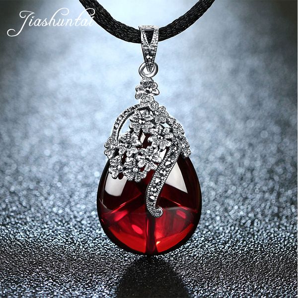jiashuntai retro 925 silver sterling royal natural red garnet gemstone chalcedony pendant necklace jewelry for women vintage
jiashuntai retro 925 silver sterling royal natural red garnet gemstone chalcedony pendant necklace jewelry for women vintage