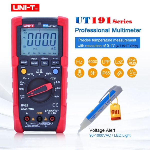 ut191e/ut191t professional digital multimeter,true rms ip65 waterproof,6000 count dmm 20a ammeter 600v volt acv loz lpf tester
ut191e/ut191t professional digital multimeter,true rms ip65 waterproof,6000 count dmm 20a ammeter 600v volt acv loz lpf tester