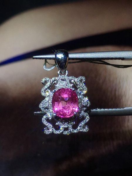 fine jewelry pure 18k white gold natural pink sapphire gemstone 1.88ct diamonds female's fine pendants necklaces for women jewel, Silver
fine jewelry pure 18k white gold natural pink sapphire gemstone 1.88ct diamonds female's fine pendants necklaces for women jewel, Silver