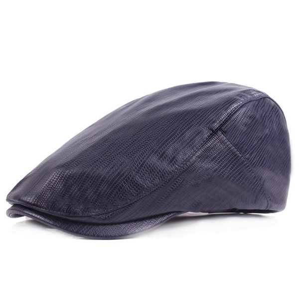 men high grade faux leather golf driving gatsby hat casual beret newsboy cap hatcs0257, Blue;gray
men high grade faux leather golf driving gatsby hat casual beret newsboy cap hatcs0257, Blue;gray