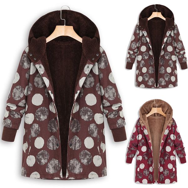 womens vintage floral print winter warm outwear hooded pockets oversize coats #1025 487-733g, Black
womens vintage floral print winter warm outwear hooded pockets oversize coats #1025 487-733g, Black