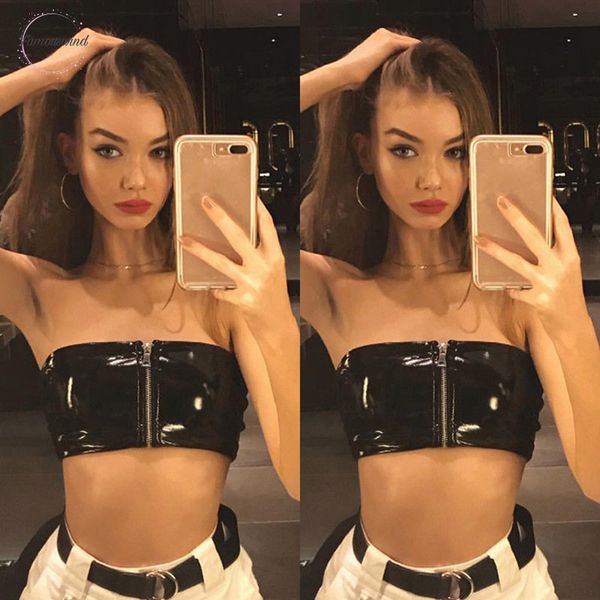 new summer style crop fashion women strapless boob tube casual zipper bandeau solid tank, White
new summer style crop fashion women strapless boob tube casual zipper bandeau solid tank, White