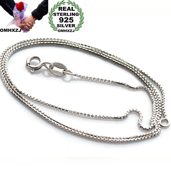 omhxzj wholesale personality fashion woman girl party gift white 1mm box chain s925 sterling silver chain necklace nc170
omhxzj wholesale personality fashion woman girl party gift white 1mm box chain s925 sterling silver chain necklace nc170