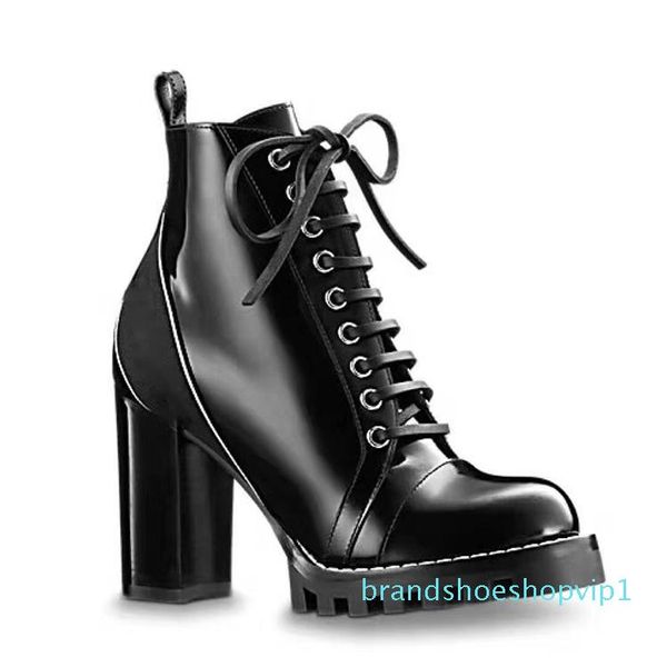 star trail and ankle boots dermal round headed lace side zipper boots with super high heel and thick bottom waterproof platform martin boots, Black
star trail and ankle boots dermal round headed lace side zipper boots with super high heel and thick bottom waterproof platform martin boots, Black