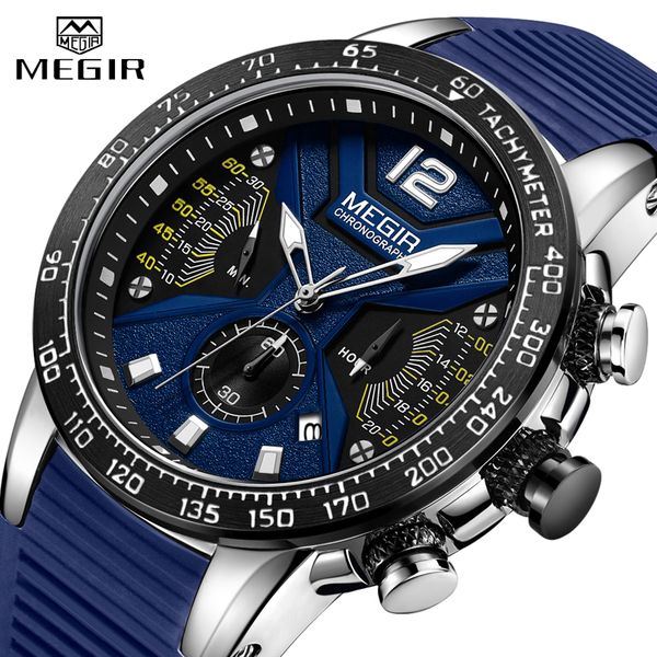 2019 new megir watch men silicone sport chronograph quartz clock mens watches waterproof date wrist watch, Slivery;brown
2019 new megir watch men silicone sport chronograph quartz clock mens watches waterproof date wrist watch, Slivery;brown