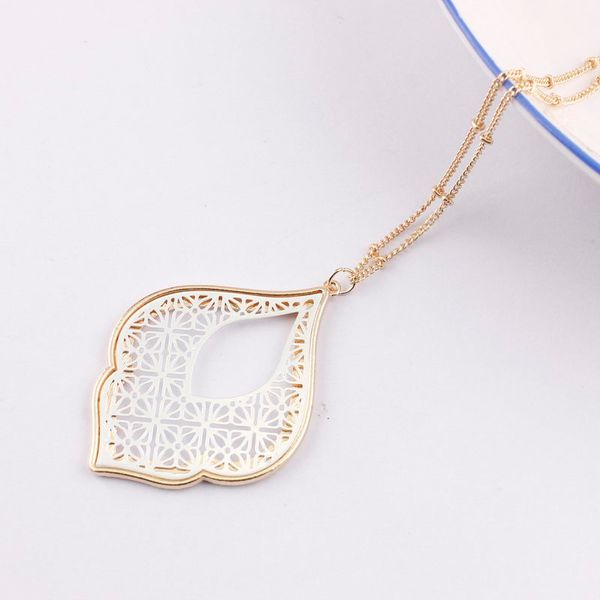 2020 new gold filigree morocco teardrop necklace for women two tone geometric statement long necklace jewelry wholesale, Silver
2020 new gold filigree morocco teardrop necklace for women two tone geometric statement long necklace jewelry wholesale, Silver