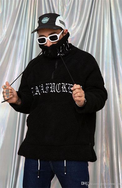 winter mens designer hoodies fashion letter printed stand collar thickened velveted fuzzy warm hoodies mens luxury hoodie, Black 
winter mens designer hoodies fashion letter printed stand collar thickened velveted fuzzy warm hoodies mens luxury hoodie, Black