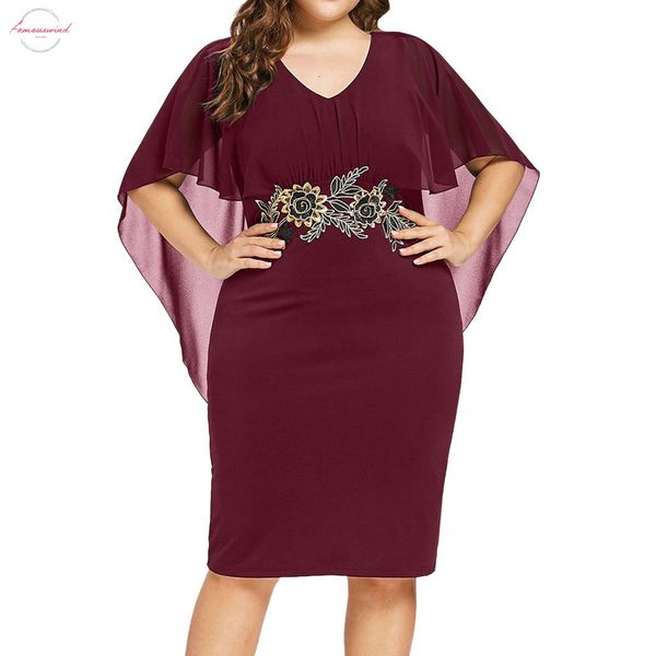 fashion 2020 women casual chiffon plus size solid polyester v neck applique loose dress ladies summer elegant party night sundress z0506, Black;gray
fashion 2020 women casual chiffon plus size solid polyester v neck applique loose dress ladies summer elegant party night sundress z0506, Black;gray