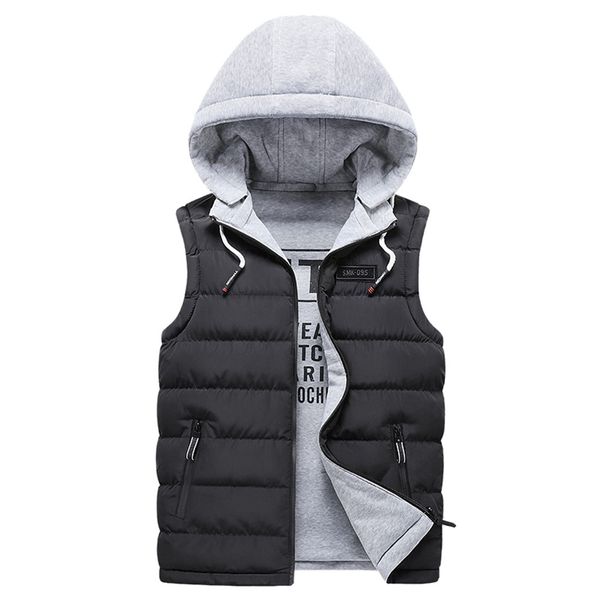 plus size winter jackets men vests hooded sleeveless vintage warm cotton windproof bubble coat zipper vest with pockets, Black;white
plus size winter jackets men vests hooded sleeveless vintage warm cotton windproof bubble coat zipper vest with pockets, Black;white