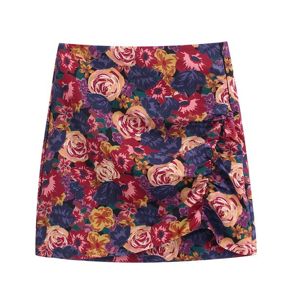 women skirt summer 2019 new fashion vintage floral prints modern lady mini skirts, Black
women skirt summer 2019 new fashion vintage floral prints modern lady mini skirts, Black