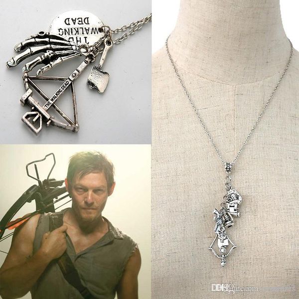 the walking dead movie antique silver necklace hat gun axe daryl dixon's crossbow pendant necklace wholesale
the walking dead movie antique silver necklace hat gun axe daryl dixon's crossbow pendant necklace wholesale