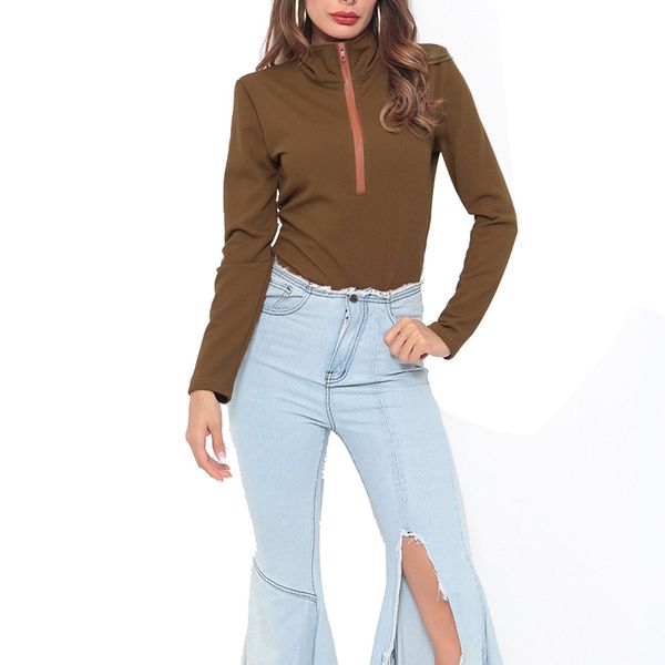 womens and blouses solid zipper long sleeve summer blouse women vintage 2019 women turtleneck ladies and blouse, White
womens and blouses solid zipper long sleeve summer blouse women vintage 2019 women turtleneck ladies and blouse, White