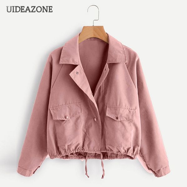 women jacket coat autumn casual lady jackets turn-down collar pockets overcoat cool outwear baseball jacket solid color clothing, Black;brown
women jacket coat autumn casual lady jackets turn-down collar pockets overcoat cool outwear baseball jacket solid color clothing, Black;brown