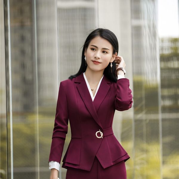fashion wine uniform styles blazers and jackets coat for business women 2020 autumn winter clothes outwear blazer, White;black
fashion wine uniform styles blazers and jackets coat for business women 2020 autumn winter clothes outwear blazer, White;black