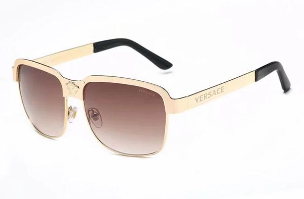 1pcs classic pilot sunglasses designer brand mens womens sun glasses eyewear gold metal grglass lenses brown cas 3769, White;black