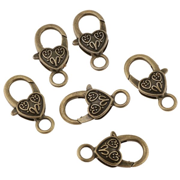 6pcs vintage small lobster clasp love heart pendant craft diy jewelry charms
6pcs vintage small lobster clasp love heart pendant craft diy jewelry charms