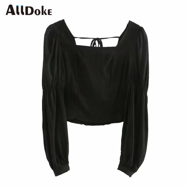 alldoke black casual blouse women summer square collar puff sleeve crop shirt mujer lace up office ladies blouses blusas, White
alldoke black casual blouse women summer square collar puff sleeve crop shirt mujer lace up office ladies blouses blusas, White