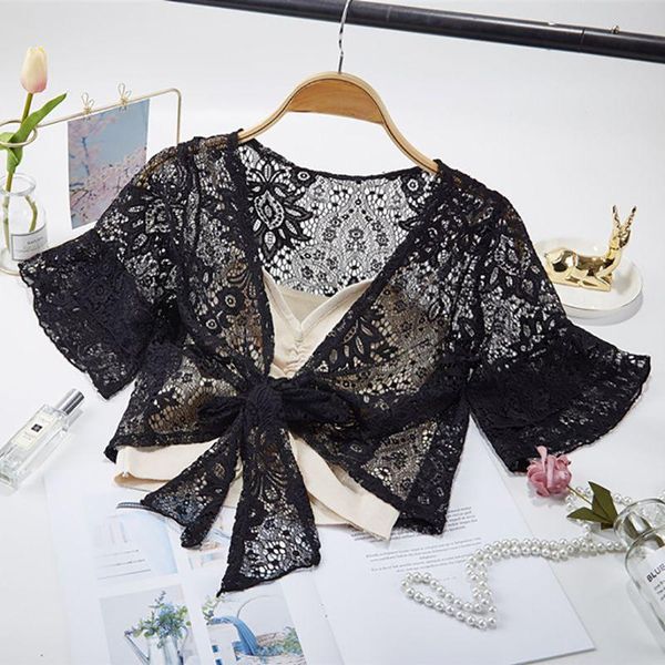 women lace hollow out short cardigan crochet shrugs for women summer long sleeve v-neck lace up cardigan shurg coat jacket, Black;brown
women lace hollow out short cardigan crochet shrugs for women summer long sleeve v-neck lace up cardigan shurg coat jacket, Black;brown