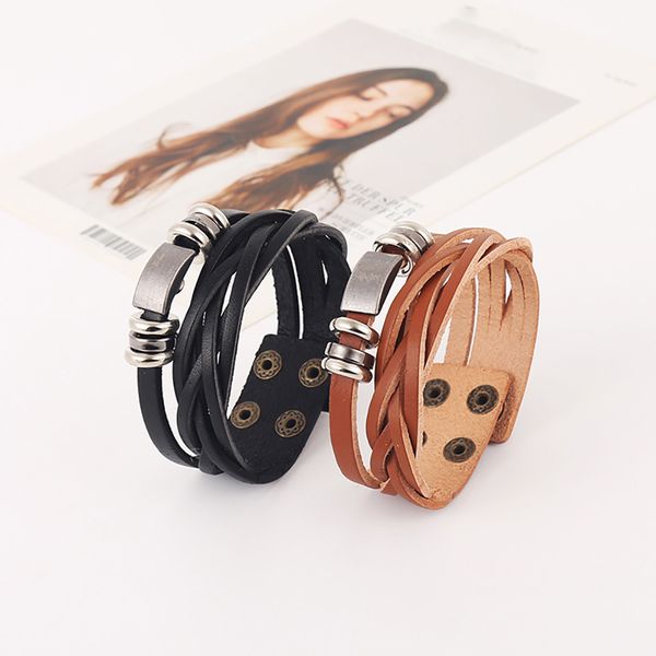 sell 100% hand-woven fashion jewelry wrap multilayer leather braided rope wristband men bracelets & bangles for women f703, Black
sell 100% hand-woven fashion jewelry wrap multilayer leather braided rope wristband men bracelets & bangles for women f703, Black