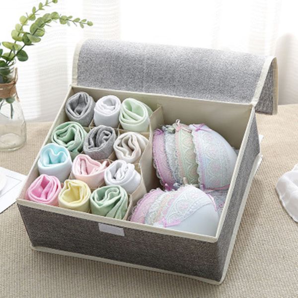 cotton and linen underwear storage box multi-foldable foldable bra finishing box with lid underwear socks storage
cotton and linen underwear storage box multi-foldable foldable bra finishing box with lid underwear socks storage