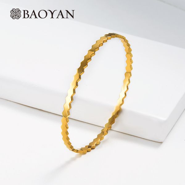 baoyan wholesale stainless steel bangle bracelets simple wave shape women ladies bangles gold silver hand cuff bangles for women, Black
baoyan wholesale stainless steel bangle bracelets simple wave shape women ladies bangles gold silver hand cuff bangles for women, Black